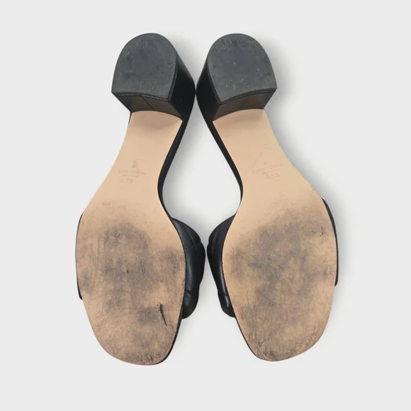 Kate Spade Pillow Sandal Women’s 9.5B Black Heeled Flats Quilted Slip On EU 40 - Picture 8 of 8